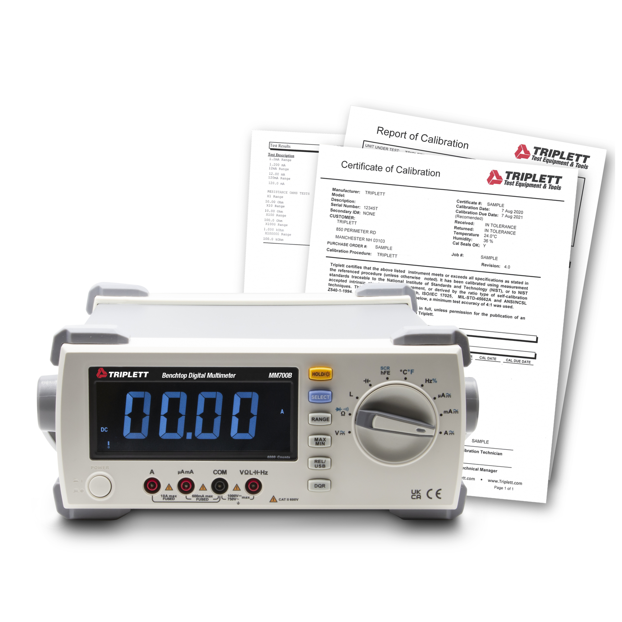 Triplett MM700B-NIST MM700B with Certificate of Traceability to N.I.S.T.